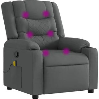 vidaXL Massagesessel Dunkelgrau Stoff - Grau