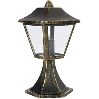 LEDVANCE Wegeleuchte Aluminium 32,5 cm E27 inkl. Bewegungsmelder schwarz/gold