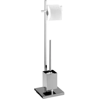 Wenko WC-Garnitur Quadro Silber 1 St.