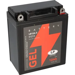 Landport Batterie 12V 12Ah für Motorrad Startbatterie MG LB12A-3