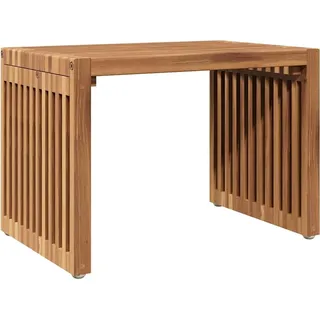 vidaXL Garten-Beistelltisch Braun 50 x 32,5 x 35 cm Massivholz Teak - Braun