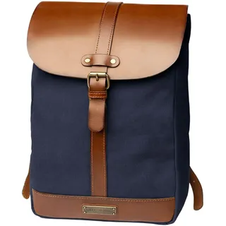 DRAKENSBERG Canvas Rucksack 'Charly' für Damen und Herren - im puristischen Vintage-Design, nachhaltig handgemacht für jeden Tag, 15L - Marine-Blau, DR00158