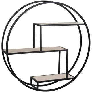 House Nordic Wandregal 62 x 14 x 62 cm Schwarz