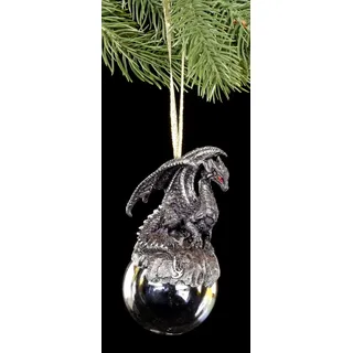 Drachen Christbaum-Schmuck - Checkmate schwarz - Weihnachtsschmuck Fantasy baum