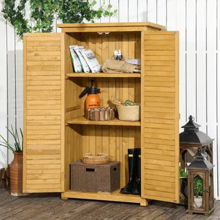 Gartenkasten - Gartenbox - Aufbewahrungskasten - Gartenhaus - Holz-Gartenhaus - 87x47x160 cm - Bitumenschindeldach