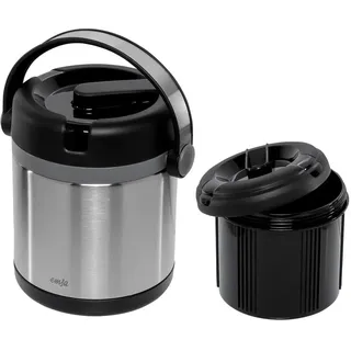 Emsa Thermobehälter Edelstahl/schwarz 1,2 l