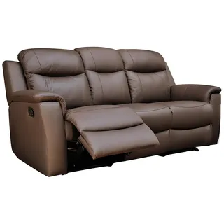 vente-unique Relaxsofa Leder 3-Sitzer - Braun - EVASION