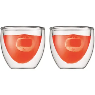Bodum - Pavina Espresso - Glas - doppelwandig 0,08l - 2er Set - Transparent