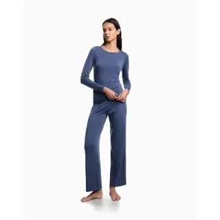 Emporio Armani für Damen. EW002493_AF15361 Nachtwäsche Pyjamas blau (S), Heimtextilien, Langarm, Lyocell