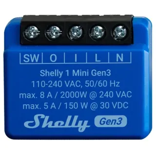 Shelly 1 Mini Gen3, 1-Kanal, Unterputz, Schaltaktor (Shelly_Plus_1_Mini_G3)