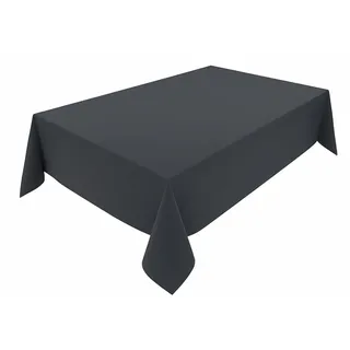 Hochwertige Tischdecke aus Minimate Gewebe. Modern, glatt, breiter Saum, bügelfrei, strapazierfähig, waschbar, trocknergeeignet. Küche und Wohnzimmer. Größe und Farbe wählbar. (Anthrazit, 140 x 260)