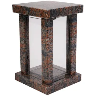 Grab-Lampe Granit Gneis Friedhof-Leuchte Licht Grab-Schmuck Handgefertigt Modern