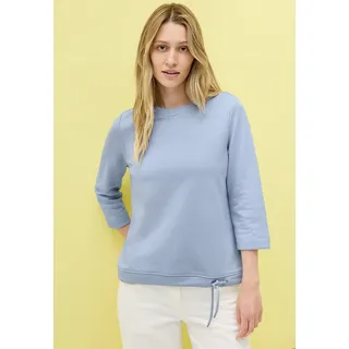 Cecil Sweatshirt, mit elastischem Saum mit Tunnelzug, blau