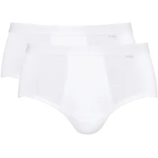 Slip MEY "Noblesse", Herren, Gr. 6/L, weiß, Obermaterial: 100% Baumwolle, körpernah, Unterhosen Slip, Mit Eingriff