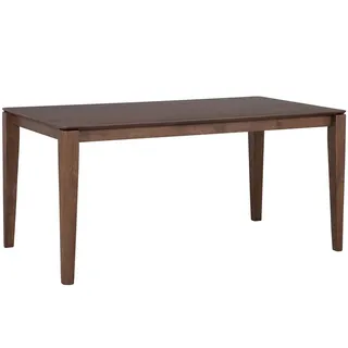 BELIANI Esstisch Dunkle Walnuss 90 x 160 cm Holzfurnierte MDF Platte Matt Rechteckig Klassisch - Braun