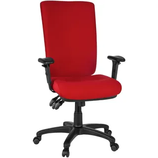 Mid.you Drehstuhl , Rot , Kunststoff , Drehkreuz , 56x130x45 cm , Sitzfläche 360° drehbar, ergonomische Rückenlehne , Büromöbel, Bürostühle, Drehstühle