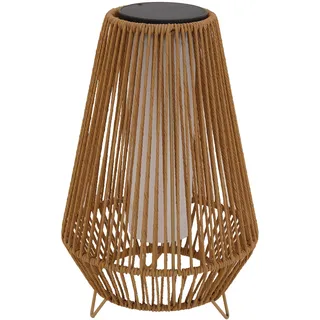 Lumisky SALOMEA TALL LED Solarlaterne Weiß Rattan Solar Laterne mit Solarpanel
