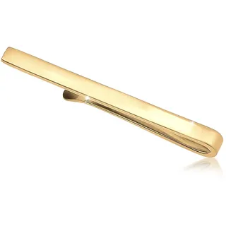 KUZZOI »Krawattennadel Basic Matt Klassisch Zeitlos Business 925 Silber«, goldfarben