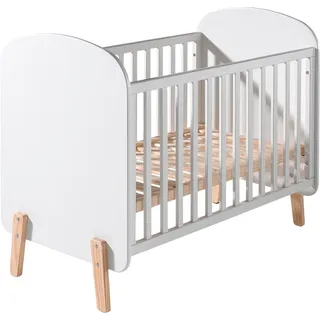Vipack Babybett 60x120 Kinderbett Gitterbett Babymöbel Babyzimmer Weiß