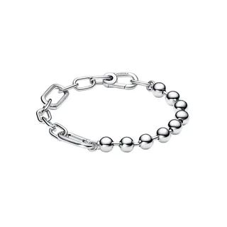 Pandora Metallperlen & Gliederkettenarmband aus Sterling Silber 592793C00-3 Größe 17 cm