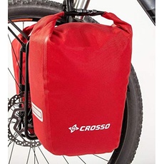 TWIST30 - CROSSO Fahrradtaschen aus Cordura TPU mit Click System, 30 L Volumen, Farbe rot