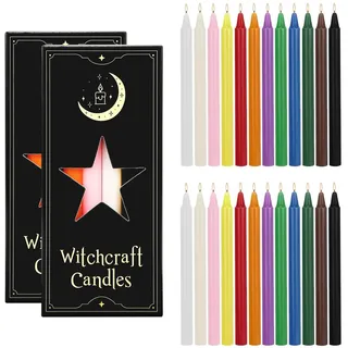 Chanukka Kerzen, 24 Stabkerzen Bunt, kleine stabkerzen, 16 cm hoch, Christbaumkerzen für Weihnachten, Chime, Vigil, Wicca-Altar, Rituale, Gebete, Hochzeit & Partydekoration