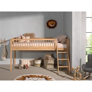 Vipack Hochbett , Naturfarben , Holz , Eiche , massiv , Höhe ca. 20 cm , seitenverkehrt montierbar , 90x200 cm , Babymöbel & Kindermöbel, Kinderzimmer & Jugendzimmer, Kinderbetten, Hochbetten
