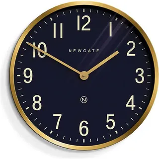 Newgate Mr Edwards Wanduhr in Messing - Gold, Dunkelblau