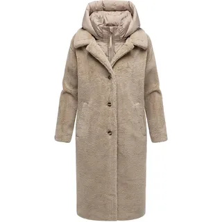 Wintermantel NAVAHOO "Wintermantel Teddyzauber 14", Damen, Gr. 3XL, beige (light taupe), Obermaterial: 100% Polyester PES.  Obermaterial: Futter: 100% Polyester PES. 100% Polyester PES., Mäntel Wintermantel