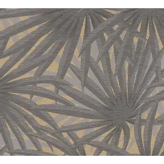 ascreation Metropolitan Stories II Vliestapete Palme grau-gold FSC®