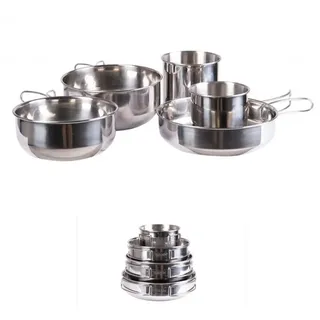 Mil-Tec Edelstahl Kochset 5-teilig