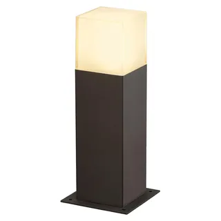 Sockel Leuchte ↥300mm | Anthrazit | Alu | AUSSEN Wege Lampe Aussenlampe Aussenleuchte Gartenlampe Gartenleuchte Sockellampe Sockelleuchte Wegelampe Wegeleuchte - Grau