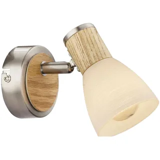 GLOBO 54352-1 GYLFI Strahler Metall Nickel matt, 1x E14 - Silber, Blau