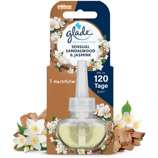 Glade electric scented oil Nachfüller, elektrischer Raumduft mit Duftöl, Sensual Sandalwood & Jasmine, 1er Pack (1 x 20 ml)