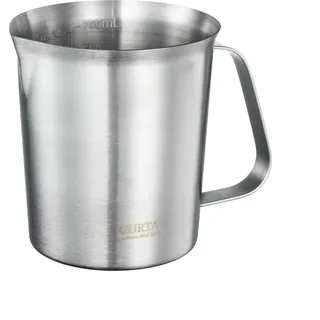 CURTA 18/8 Edelstahl-Messbecher mit Griff und Ausguss, 700 ml (3 Tassen 24oz)