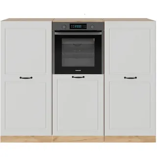 Vicco Küchenzeile 180 cm Weiß Landhaus/Goldkraft Eiche
