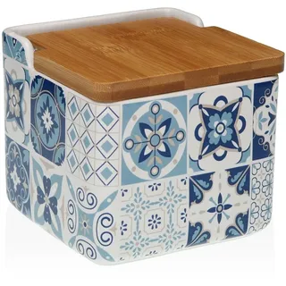 DRW Salzstreuer Keramik Mosaik Farben 12 x 12,5 x 11 cm