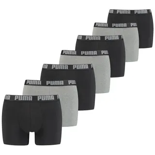 Puma 7er Pack Boxershorts Dark Grey Melange / Black S