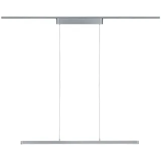 PAULMANN Schienensystem-Leuchten "URail Pendel Smart Home Lento 3x1800lm 3x13,5W 230V Chrom matt", grau (chromfarben), 3, H: 2,5cm, 1 Stk., Leuchten, Zigbee 3.0 Tunable White dimmbar, Schienensystem-Leuchten