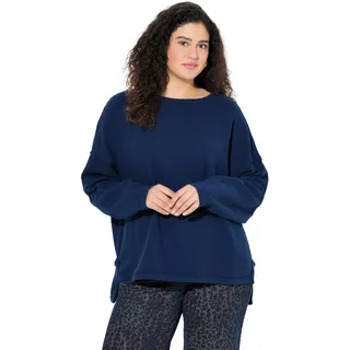 Ulla Popken Damen Sweatshirt Tintenblau 58+