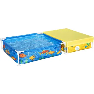 BESTWAY My First Frame Pool 213 x 122 x 30,5 cm eckig inkl. Sandkasten