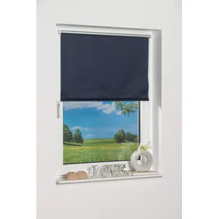 Klemmfix-Minirollo 40 x 150 cm blau