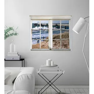 queence Wandsticker »Steg im Meer« Wandsticker, Wandbild, Steg, Meer, selbstklebend, blau