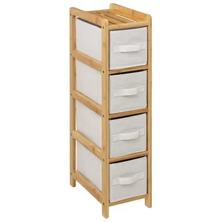 5 five simply smart 5five Regal mit 4 Körben Tidy Box aus Bambus