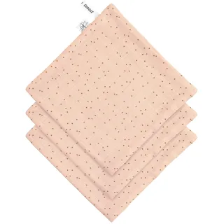 Lässig Baby Musselin Waschlappen 3er Set/Muslin/Terry Washcloth Set 3 pcs Dots Peach Rose