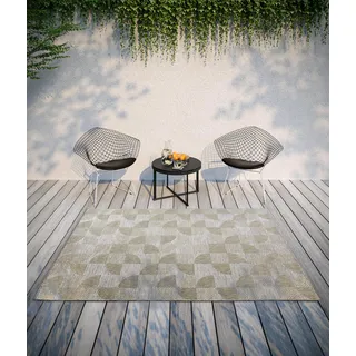 Villeroy & Boch »Margaretha« rechteckig 8 mm Höhe In-& Outdoor, Flachgewebe, wetterfest, Terrasse, Balkon, natur, modern Villeroy & Boch hellbraun B : Modernes Boho, Ethno, ÖKO-TEX & UV-beständig für Garten – braun