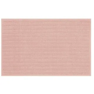 Spirella - Badematte Baumwolle ADA 100% Hochwertig - Struktur Schlinge Antirutsch Fußbodenheizung Geeignet Pflegeleicht Schnell Trocknend - Rosa - 50 x 80 cm