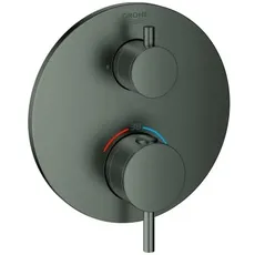 Grohe Atrio Thermostat-Brausebatterie, 1 Verbraucher, Farbe: hard graphite gebürstet