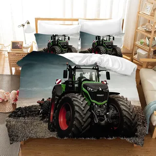 Omgoods – 3D-Bettwäsche-Set mit Traktor-Motiv für Kinder, 220 x 240 cm