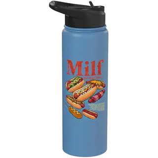 Hotdog MILF Man I Love Franks Lustiger Glizzy Lover Hot Dog Stainless Steel Insulated Water Bottle